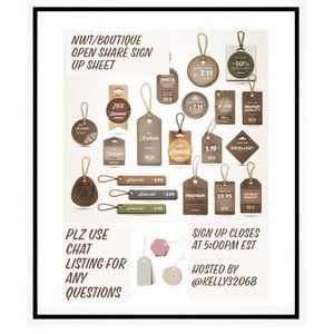 🔖THE NWT/BOUTIQUE SIGN UP SHEET 🔖